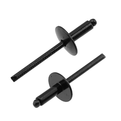 Antrader Blind Rivets, 3/16"x1/2" Stainless Steel Pop Rivet,50Pcs All Black - color: All Black,large Cap, size: 3/16" x 1/2"