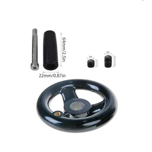 4-inch Diameter Round Hand Wheel W Revolving Knob Handle for Mill Drillpress Crank Lathe