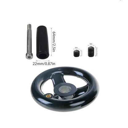 4-inch Diameter Round Hand Wheel W Revolving Knob Handle for Mill Drillpress Crank Lathe