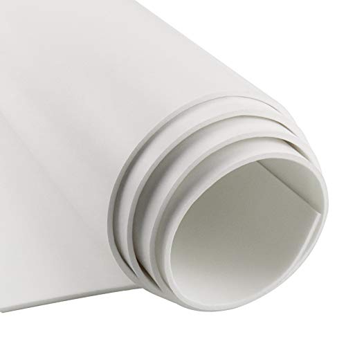 Storystore Sponge Neoprene Foam Sheet with Adhesive 1/8''T x 12''W x 59''L - color: White (With Adhesive), size: 12 in x 59 in x 1/8 in