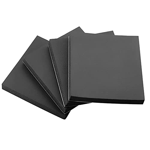 DGSL 4 Pcs Foam Sheets Self Adhesive, 3/4 in Thick X 6 in X 6 in Closed Cell Foam Pad Neoprene Rubber Sheets Non-Slip Insulation Pads Vibration for Furniture Crafts Cars - size: 6" x 6" x 3/4"