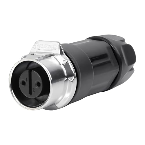 CNLINKO LP-12 2 Pin Connector IP68 Waterproof Circular Electrical Plug for Outdoor Equipment Solar Industrial Machinery DC 12V M12 2-8 Pin Male Plug and Female Plug (2-Pin) - size: 2-Pin, style: Metal-reinforced Kit