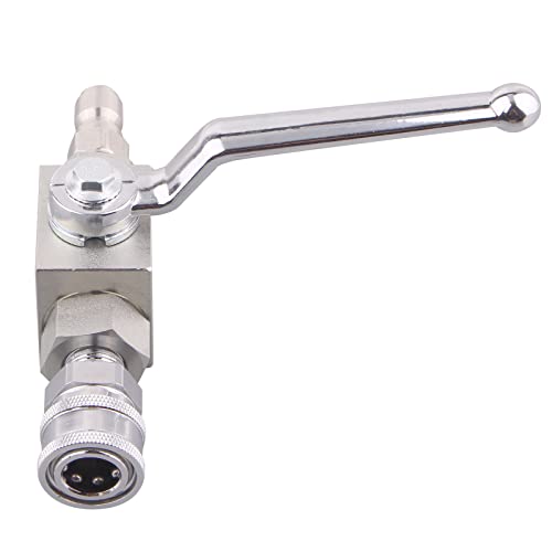 DERNORD High Pressure Ball Valve Kit 3/8 Inch Quick Connect for Power Washer Hose, 4500 PSI (3/8'') - size: 3/8 Inch