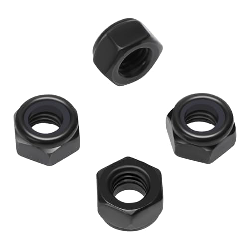 10Pcs M10x1.5 Hex Lock Nuts Carbon Steel - size: M10