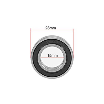 uxcell 6902-2RS Deep Groove Ball Bearings 15mm x 28mm x 7mm Double Sealed Chrome Steel Z2 ABEC1 10pcs - size: 15mm x 28mm x 7mm