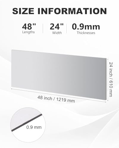 20 Gauge Metal Steel Sheet 48" x 24", 2-Pack Cold Rolled Steel Plate - size: 48"x24", 20 Gauge