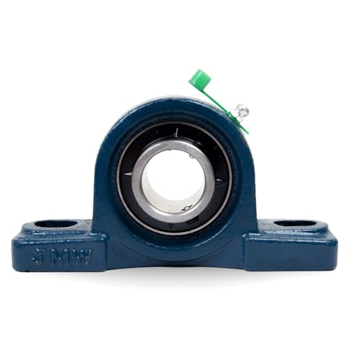 Jeremywell UCP201-8 Pillow Block Bearing (2 Pack), 1/2 inch Bore, 2 Bolt Flange Mounted, Solid Cast Iron Base, Self-Alignment - size: UCP201-8
