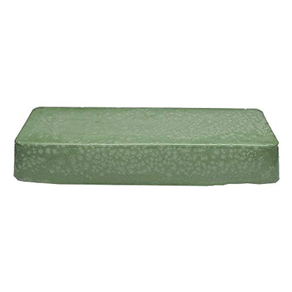 Benchmark Abrasives Buffing Compound for Metal Polishing Removing Scratches from Hard Metals, Stainless Steel, Chrome, Iron, 1 Pound Bar (Emerald Green) - style: Emerald Green