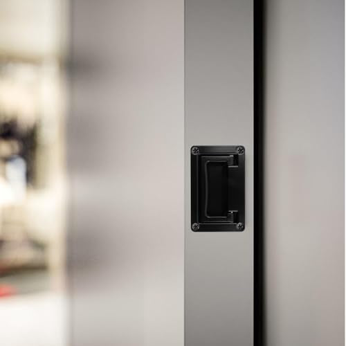 Bitray Recessed Pull Handles 3.5"/95mm Hatches Pull Handle for Boat, Black - color: Black, size: 3.5" x 2.4"
