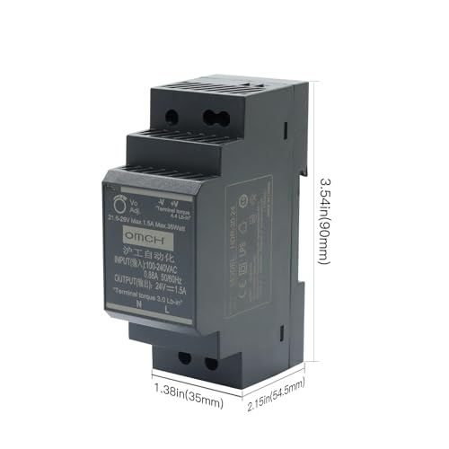 HDR-30-24 DIN Rail Power Supply 24V 1.5A 36W Ultra Slim