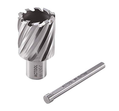 1-5/16" Diameter × 1" Depth of Cut HSS ANNULAR Cutter with 3/4'' Weldon Shank - size: 1-5/16'' x 1''