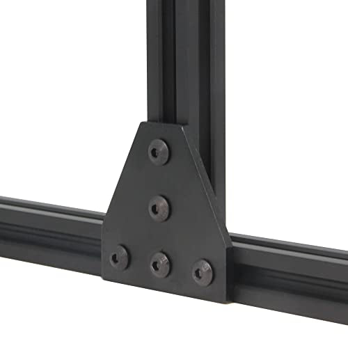 12PCS Corner Bracket Plate Outside Joining Plate for 2020 Series Aluminum Profile 3D Printer Frame (T-Black-2020) - style: T-Black-2020