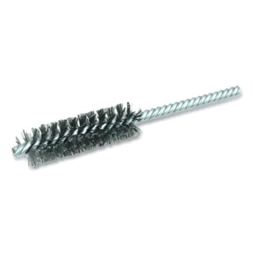 Weiler 21110 0.006" Wire Size, 3/4" Diameter, 5-1/2" Length, Steel Bristles, Double Stem Double Spiral Power Tube Brush, Made in the USA - size: 0.006 Wire Size, style: Pack of 1