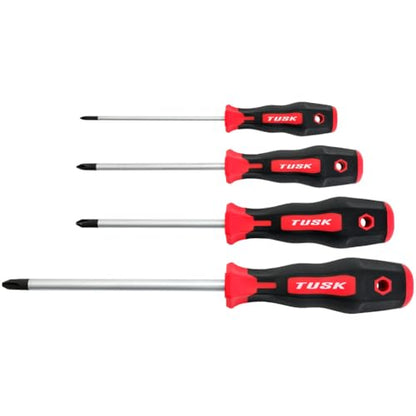 Tusk JIS Screwdriver Set - 4-Piece, #0/#1/#2/#3