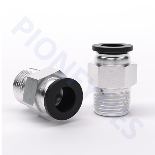 10PCS Push to Connect Fittings 5/16 Inch Tube OD x 1/4 Inch NPT Thread Pneumatic Male Straight Connector Air Fittings - size: 5/16"OD x 1/4"NPT 10PCS