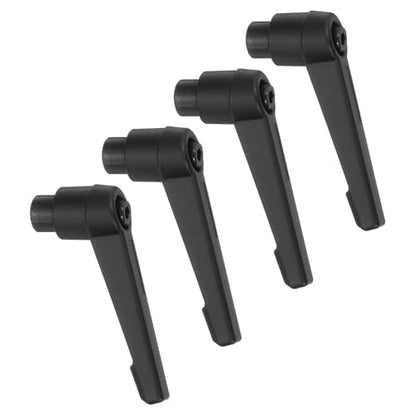 uxcell 4Pcs M6 Adjustable Knobs Handle Female Thread Push Button Ratchet Quick Release Locking Rotating Bolt for Lathe Machinery, Black - size: M6