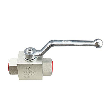 Taixin Hydraulic High Pressure Ball Valve 1/2'' NPT 5800PSI Hydraulic Valve Shut-Off KHB Hydraulic Ball Valve - size: 1/2 NPT, style: KHB