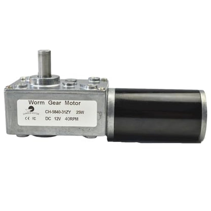 CHANCS DC Gear Motor DC 12V 40RPM Worm Gear Motor for Vending Machine,Electronic Lock - size: 40RPM