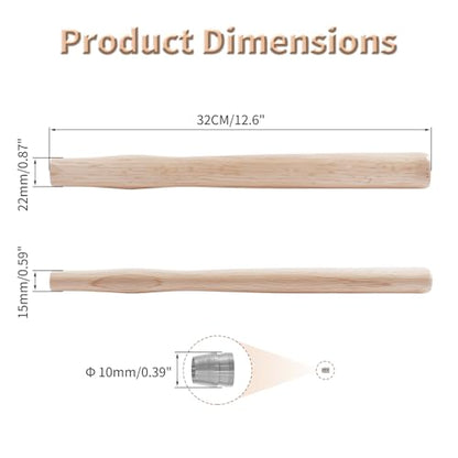 Premium Oak Hammer Handle Replacement 32cm Long, 22×15mm