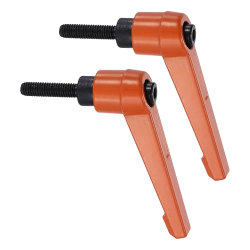 uxcell Clamping Lever Handles for Lathe, M5x20mm Male Thread Orange 2Pcs - size: M5x20mm