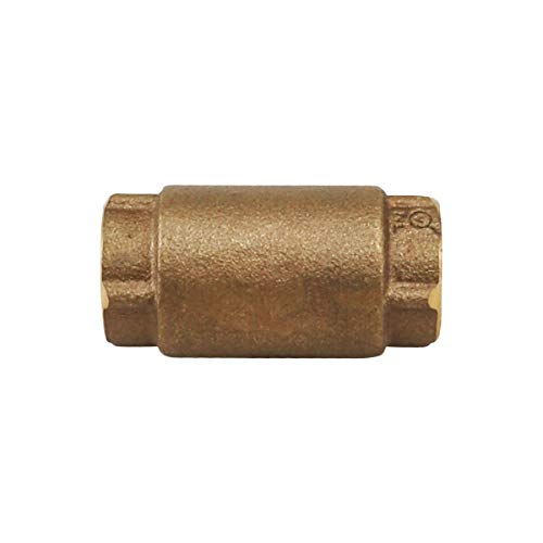 Midline Valve 372U256-5 Inline Spring Loaded Check Valve, Backflow Prevention, Lead-Free 3/4 in. FIP Connections, Cast Brass (5 Pack) - size: 3/4 in., style: 5 Pack