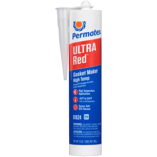 Permatex 81624 Ultra Red High Temperature Gasket Maker, 13 oz - size: 13 Fl Oz., style: Ultra Red