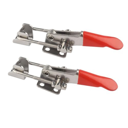 2Pcs Heavy Duty Toggle Clamp Capacity 400LBs, 304 Stainless Steel Adjustable U Bolt Holding Quick Release Latch 40323