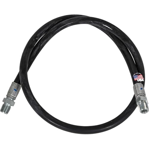 Buyers Products 1304225 High‑Pressure Hydraulic Hose 1/4 Inch x 38 Inch, Black Hose Rated 3000 PSI for Snow Plow and Truck Hydraulic Systems