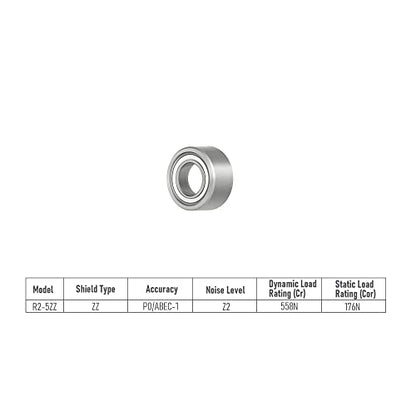 R2-5ZZ 10 PCS Miniature Deep Groove Ball Bearing ID 1/8"×OD 5/16"×Width 9/64" Double Metal Shielded Ball Bearing Chrome Steel P0 Z2 Bearing for Industrial Machine,Power Tools - size: R2-5ZZ Size 3.2×7.9×3.6mm