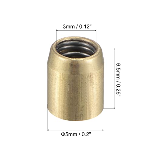uxcell Brass Push Button Grease Oil Cup 5x6mm Ball Oiler for Lubrication System 10Pcs - size: 5x6mm