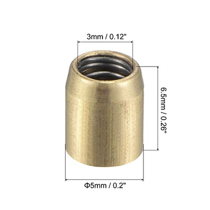 uxcell Brass Push Button Grease Oil Cup 5x6mm Ball Oiler for Lubrication System 10Pcs - size: 5x6mm