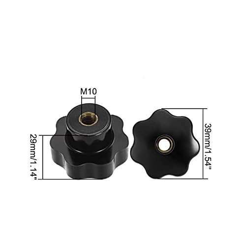 1pcs M10 Thru Hole Star Knobs Nuts for Lathes Mechanical Equipment Instrumentation and Pharmaceutical Industry Equipment Through Hole Knob Nut, Head Dia 40 - size: D40-M10