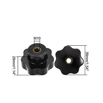 1pcs M10 Thru Hole Star Knobs Nuts for Lathes Mechanical Equipment Instrumentation and Pharmaceutical Industry Equipment Through Hole Knob Nut, Head Dia 40 - size: D40-M10