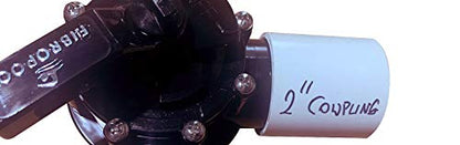 FibroPool 2-Way Pool Diverter Valve - Positive Shut-Off - 1.5 in - CPVC - size: 1.5 inches