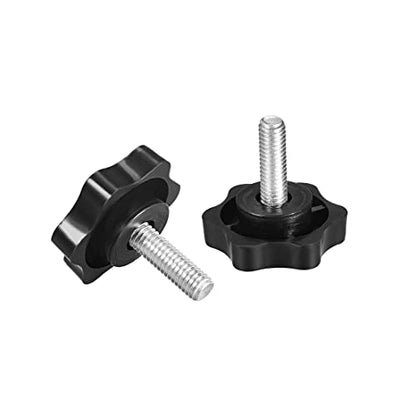 uxcell Clamping Handle Screw Knobs Handle Star Knob M6 x 16mm Male Thread 2pcs - size: M6x16mm