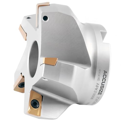 Accusize Indexable Face Mill, 3 in, 75 Deg, 5 APKT1604 Inserts, 0028-2602 - size: 3"