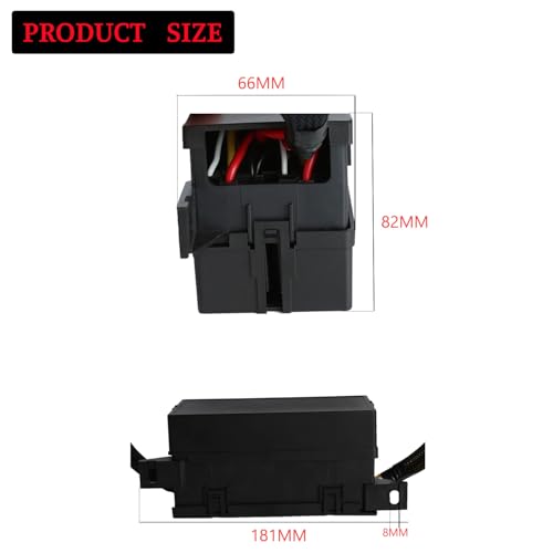 Pre-Wired 12V Fuse Relay Box, 6-Way 4-Pin 40A Automotive Relay Panel with 11 ATC/ATO Blade Fuses and Removal Tweezers, Reinforced Power Distribution Block for Jeep, Truck, RV, Marine - size: RY06F11