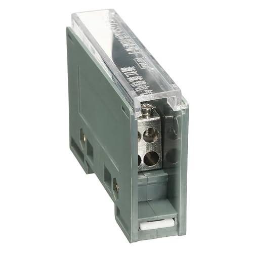 MECCANIXITY 1 in 4 Out Rail Terminal Blocks, 690V 100A Connectors Power Distribution Block with Flame-Retardant Housing for Power Distribution Cabinets 18mm Width 14-12AWG Gauge - size: 18mm 14-12AWG, style: 1 in 4 Out