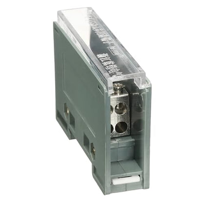 MECCANIXITY 1 in 4 Out Rail Terminal Blocks, 690V 100A Connectors Power Distribution Block with Flame-Retardant Housing for Power Distribution Cabinets 18mm Width 14-12AWG Gauge - size: 18mm 14-12AWG, style: 1 in 4 Out