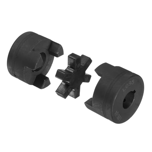 uxcell 3/4" to 7/8" L095 Flexible 3-Piece L-Jaw Coupling Coupler Set & Buna-N NBR Rubber Spider for Log Splitter Hybrid Equipment - size: 3/4 " to 7/8"