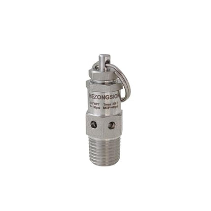 1/4" NPT Male Adjustable Pressure Relief Safety Valve,30psi Set Pressure,0-40psi Range, SS304 Stainless Steel - color: 30psi Set Pressure