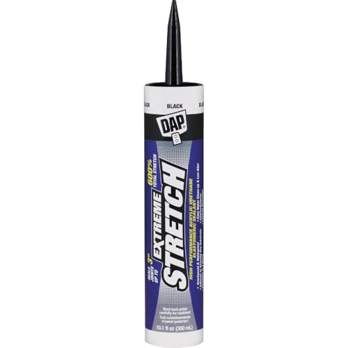 DAP Extreme Stretch Acrylic Urethane Premium Elastomeric Sealant, Black, 10.1 Oz (7079818713) - color: Black, size: 10.1 Fluid ounce