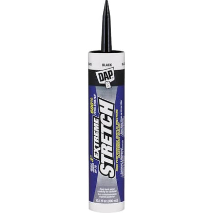 DAP Extreme Stretch Acrylic Urethane Premium Elastomeric Sealant, Black, 10.1 Oz (7079818713) - color: Black, size: 10.1 Fluid ounce