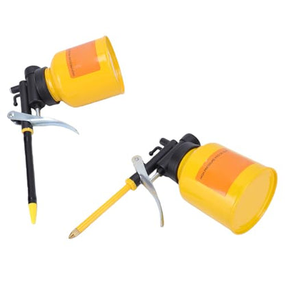 Eujgoov Oil Can 200ml, High Pressure Hand Pump Oiler with Flexible Copper