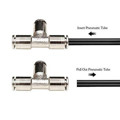 4mm Union Tee Push to connect fittings Stainless Steel Quick Connect Fittings,CEKER 4mm x 4mm x 4mm 3 Way Tee Shaped Tube Fittings Push Connectors Air Line Fittings 2pack - size: 4 mm, style: TEE