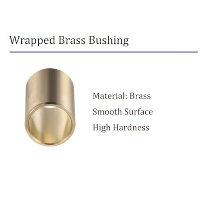 4pcs Cast Brass Oilless Sleeve Bearings - [5/8 Inch x 3/4 Inch OD x 1-1/8 Inch Length] Plain Wrapped Oilless Bushings - size: 5/8" x 3/4" x 1-1/8"