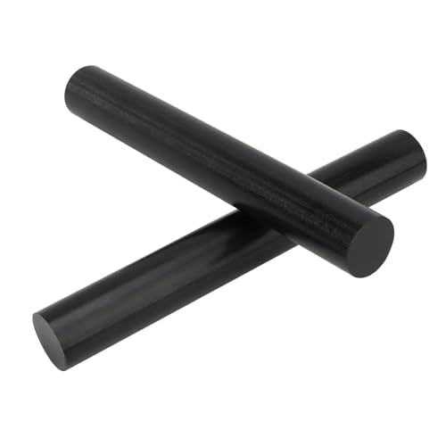 MUKCHAP 2Pcs 1.57 x 11.8 Inch Black Round Acetal Copolymer Rods, Long Pom Plastic Rods, Plastic Bar Stock for Bushings, DIY, Spacers