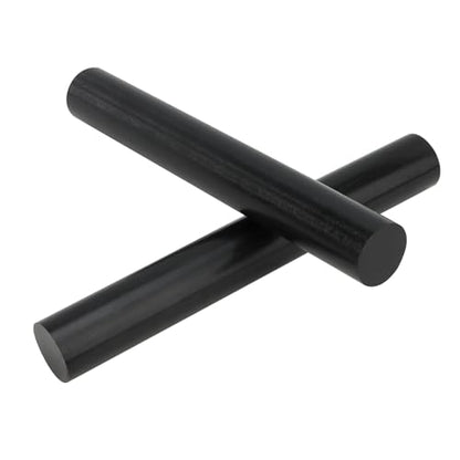 MUKCHAP 2Pcs 1.57 x 11.8 Inch Black Round Acetal Copolymer Rods, Long Pom Plastic Rods, Plastic Bar Stock for Bushings, DIY, Spacers