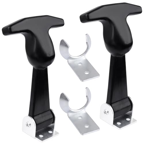Rubber Bonnet Latch Flexible T-Handle Hasp with Brackets