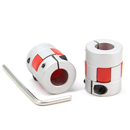 2PCS 10mm to 10mm Aluminium Plum Flexible Shaft Coupling Diameter 20mm Length 25mm Connector Flexible Coupler for 3D Printer CNC Machine and Servo Stepped Motor（10x10mm） - size: D20 L25, style: 10x10mm
